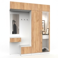 Набор мебели для прихожей "Марсель-211" МР 01-211 В2490 Ш2000 Г420 (ЛДСП Дуб крафт золотой)